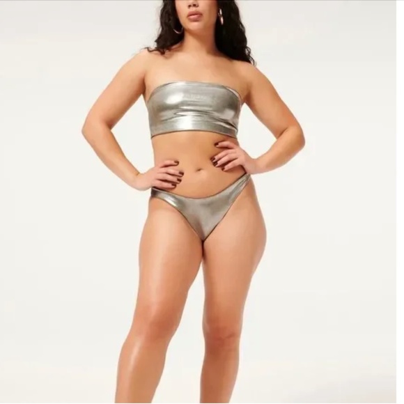 Good American Other - Good American Swim | Goodamerican Metallic Better Reversible Bikini Bottoms | Co
